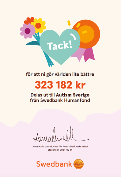 Diplom från Swedbank Humanfond