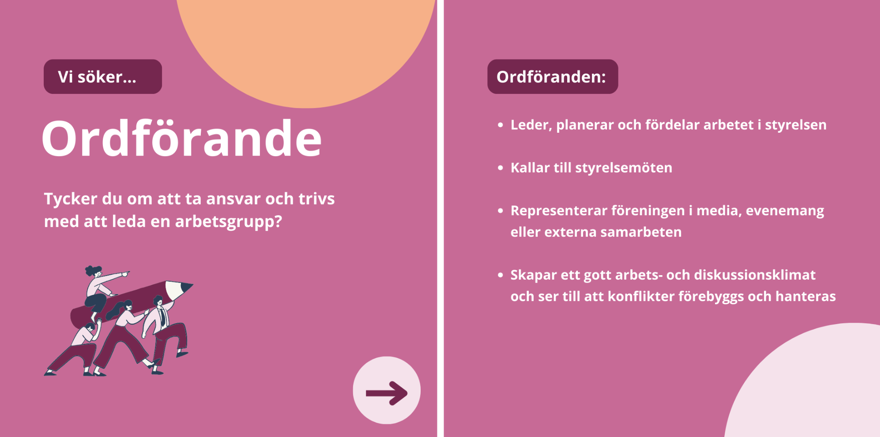 Vi söker ordförande