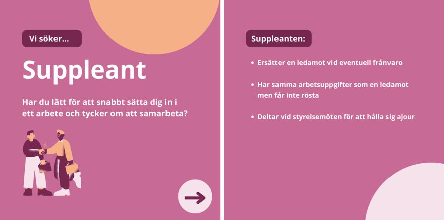 Vi söker suppleant